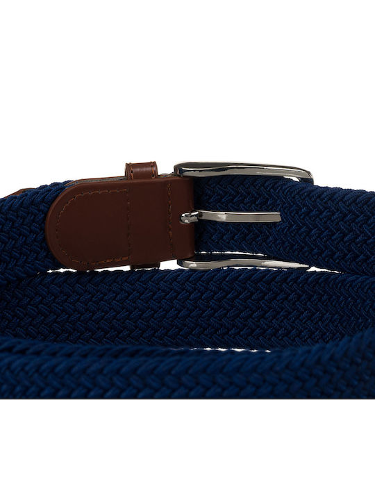 Elastischer Herren Gürtel Leder Gürtel Marineblau