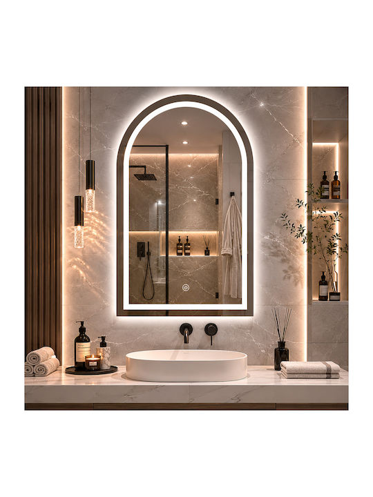 Futura Καθρεφτης Μπανιου Led Arch Design 90x60cm