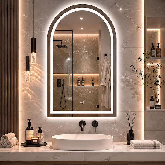 Futura Огледало за баня LED Arch Design 90x60cm