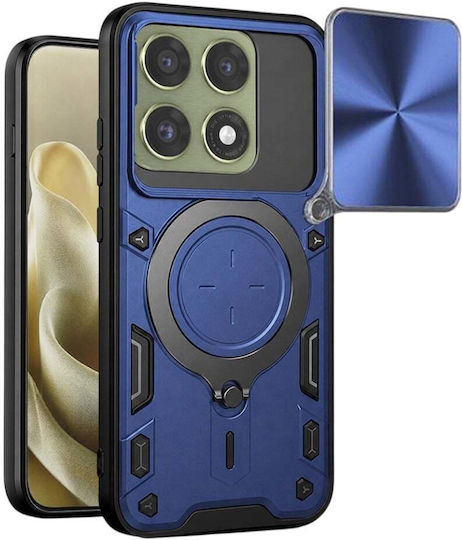 Husă Motorola Edge 70 Pro Inel Magnetic Protecție Cameră Set Autocolant Camguard Pro Albastru