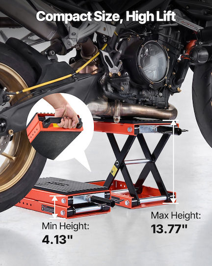 Vevor Zentraler Motorradrahmenständer mit Maximalgewicht 680kg