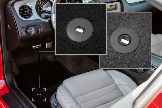 Schwarze Auto Fußmatte Hyundai Santa Fe Iv SUV 2018