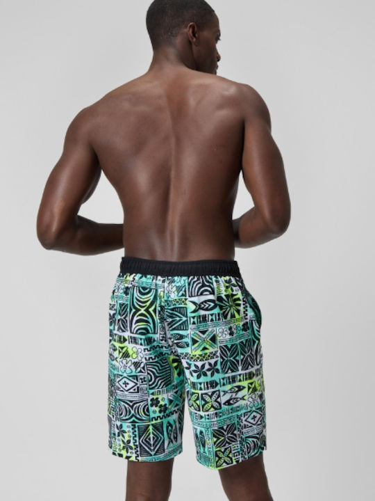 Men's Swimwear Bermuda Hyper Yellow with Patterns