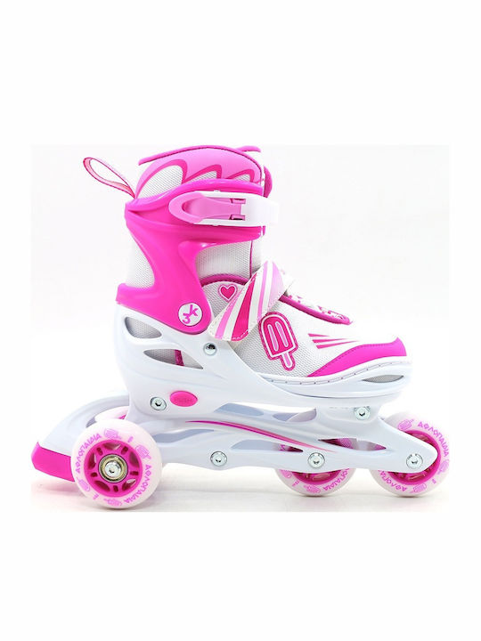 Athlopaidia 002.10320/K/38 Inline / Quad Adjustable Rollers Pink Children's