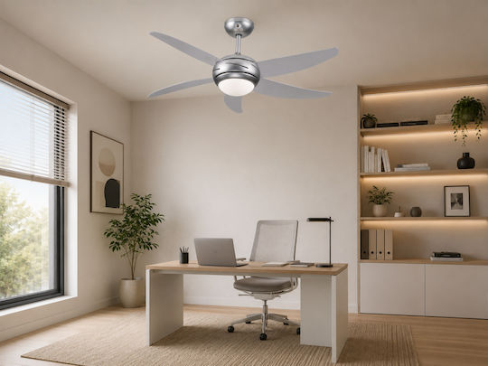 Gruppe L44001 Ceiling Fan 112cm with Light Transparent