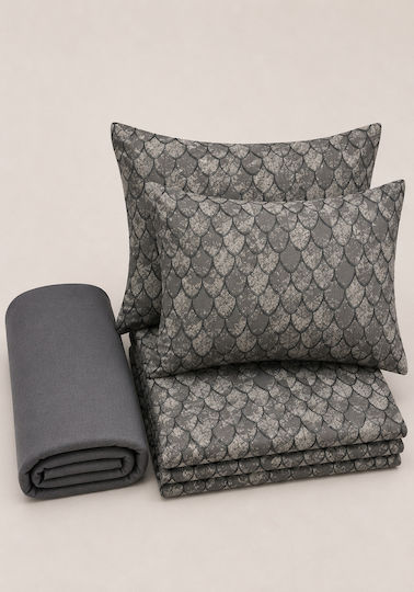 Comfort Σετ Μονό 3τμχ 165x270εκ. Γκρι