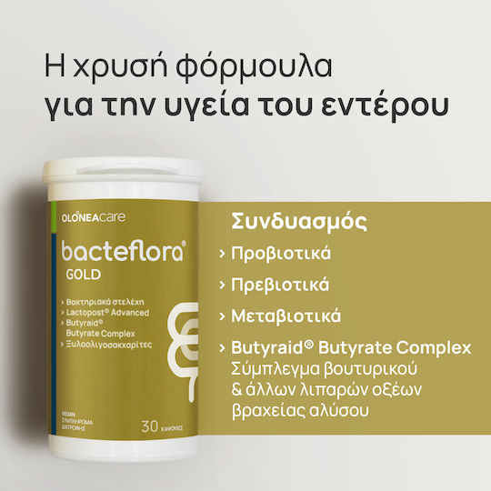 Olonea Bacteflora Gold mit Probiotika und Präbiotika 30 Mützen