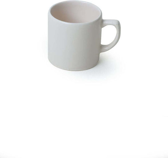 SteweHome Set Of Beige Ceramic Coffee Cups 110ml 12 Pieces