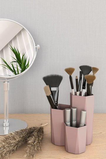 SteweHome Make-up Zubehör Set Badezimmer Organisation 5 Fächer Türkis 19.2x10.5x10.2 cm