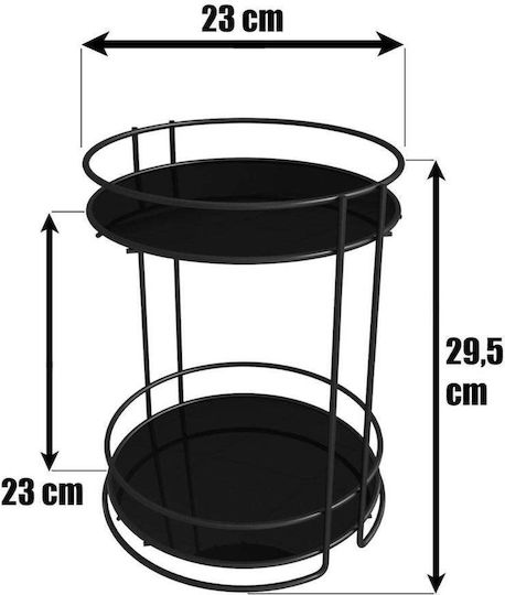 Stewehome Doppelter Metallischer Badezimmer Organizer Make-up Zubehör Schmuck Gewürze Gelb