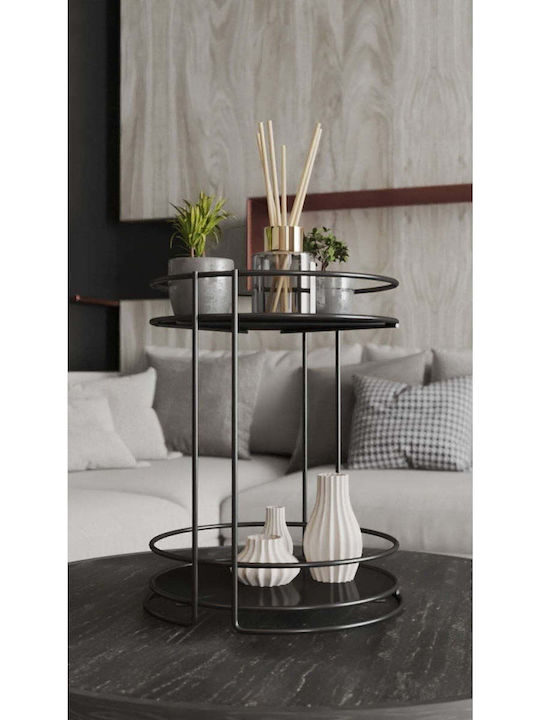 Stewehome Double Metal Bathroom Organizer Cosmetics Jewelry Spices Yellow