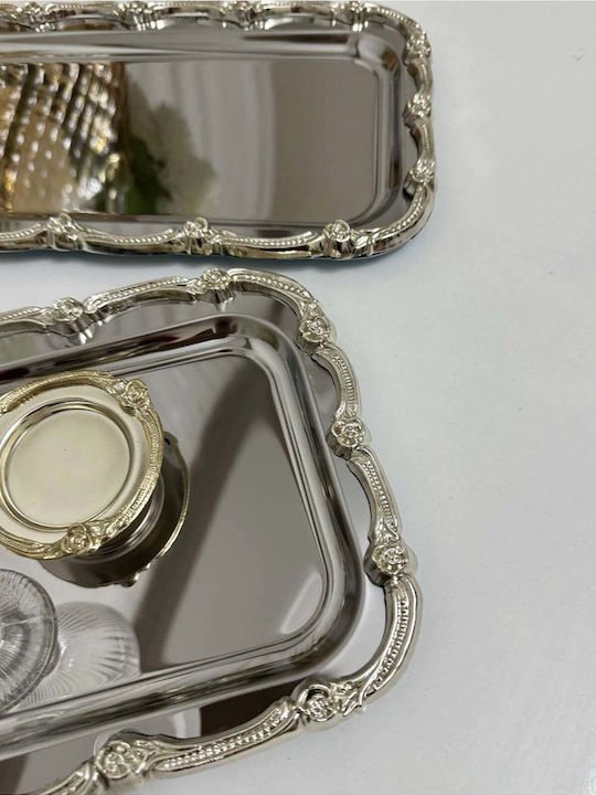 SteweHome Tăvi De Servire Din Inox 18x32cm 3 Bucăți