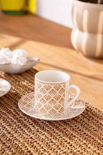 SteweHome SteweHome Kaffee Tasse aus Porzellan Beige 90ml