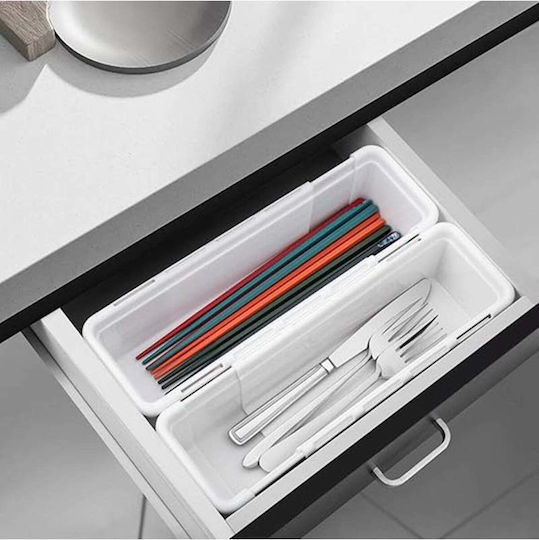 SteweHome Verstellbarer Make-up Zubehör Verstellbarer Gelenk-Organizer Schubladentrenner Weiß