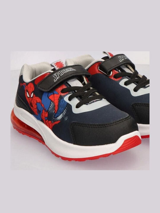 Spiderman Παιδικά Sneakers με Φωτάκια Μπλε