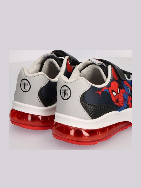 Spiderman Παιδικά Sneakers με Φωτάκια Μπλε