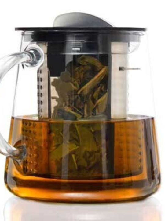O Dromos tou Tsagiou Tea Control Teapot with Filter Glass Transparent 800ml