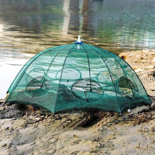 Φορητή Αλιευτική Παγίδα 8 Τρύπες Foldable Fishing Net