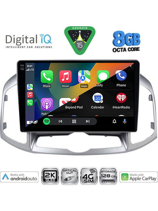 Digital IQ Car Audio System for Chevrolet Captiva 2012-2018 Bluetooth USB WiFi GPS Apple CarPlay Android Auto with 10" Touch Screen