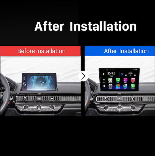 Digital IQ Car Audio System for Honda Civic 2022 Bluetooth USB WiFi GPS Apple CarPlay Android Auto with 10" Touch Screen