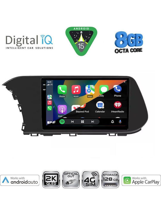 Digital IQ Car Audio System for Hyundai i20 / Bayon 2020 (Bluetooth/USB/WiFi/GPS/Apple CarPlay/Android Auto) with 10" Touch Screen