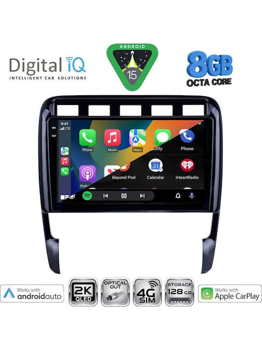 Digital IQ Car Audio System for Porsche Cayenne 2002-2011 Bluetooth USB WiFi GPS Apple CarPlay Android Auto with 9" Touch Screen
