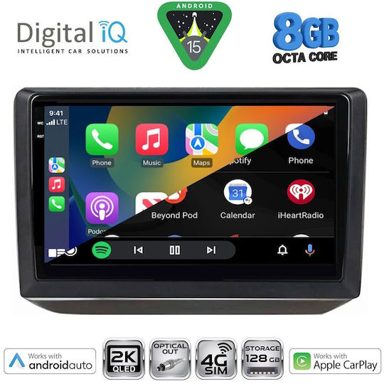 Digital IQ Ηχοσύστημα Αυτοκινήτου για Skoda Fabia 2008-2014 (Bluetooth/USB/WiFi/GPS/Apple-Carplay/Android-Auto) με Οθόνη Αφής 10"