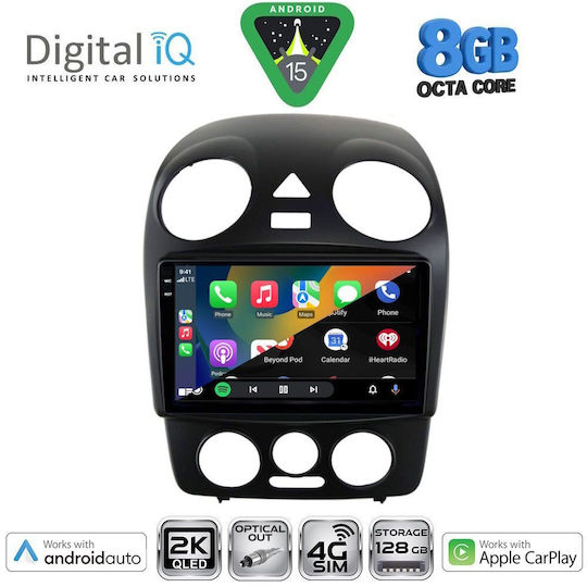 Digital IQ Ηχοσύστημα Αυτοκινήτου για Volkswagen Beetle 2004-2011 (Bluetooth/USB/WiFi/GPS/Apple-Carplay/Android-Auto) με Οθόνη Αφής 9"