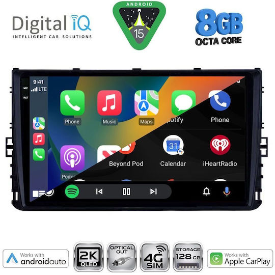 Digital IQ Car Audio System for Volkswagen Polo / T-Roc / T-Cross 2017 with Clima (Bluetooth/USB/WiFi/GPS/Apple CarPlay/Android Auto) with 9" Touch Screen