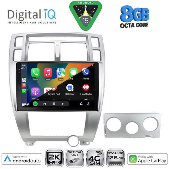 Digital IQ Car Audio System for Hyundai Tucson 2004-2010 Bluetooth USB WiFi GPS Apple CarPlay Android Auto with 10" Touch Screen