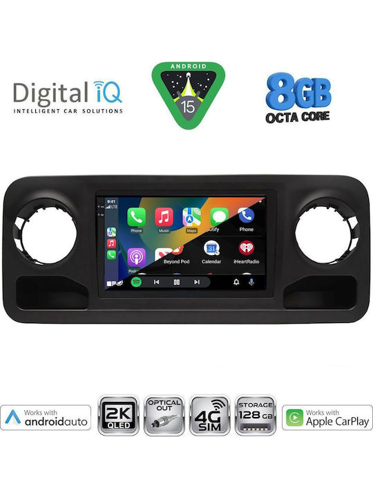 Digital IQ Car Audio System for Mercedes-Benz Sprinter 2018 Bluetooth USB WiFi GPS Apple CarPlay Android Auto with 10" Touch Screen