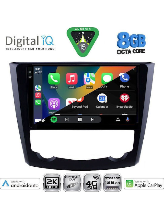 Digital IQ Car Audio System for Renault Kadjar 2015-2022 Bluetooth USB WiFi GPS Apple CarPlay Android Auto with 9" Touch Screen