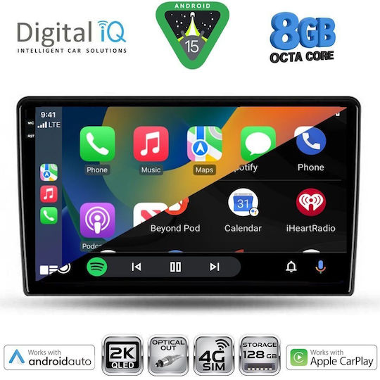 Digital IQ Car Audio System for Nissan X-Trail 2004-2007 (Bluetooth/USB/WiFi/GPS/Apple CarPlay/Android Auto) with 10" Touch Screen
