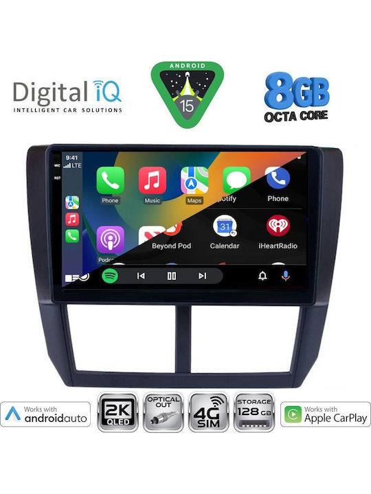 Digital IQ Car Audio System for Subaru Forester / Impreza 2008-2013 (Bluetooth/USB/WiFi/GPS/Apple CarPlay/Android Auto) with 9" Touch Screen