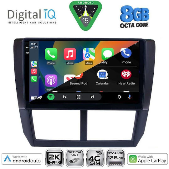 Digital IQ Ηχοσύστημα Αυτοκινήτου για Subaru Forester / Impreza 2008-2013 (Bluetooth/USB/WiFi/GPS/Apple-Carplay/Android-Auto) με Οθόνη Αφής 9"
