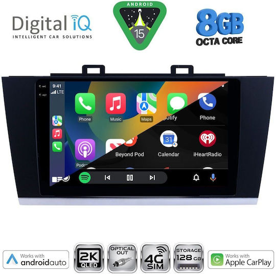 Digital IQ Ηχοσύστημα Αυτοκινήτου για Subaru Legacy / Outback 2014-2019 (Bluetooth/USB/WiFi/GPS/Apple-Carplay/Android-Auto) με Οθόνη Αφής 9"