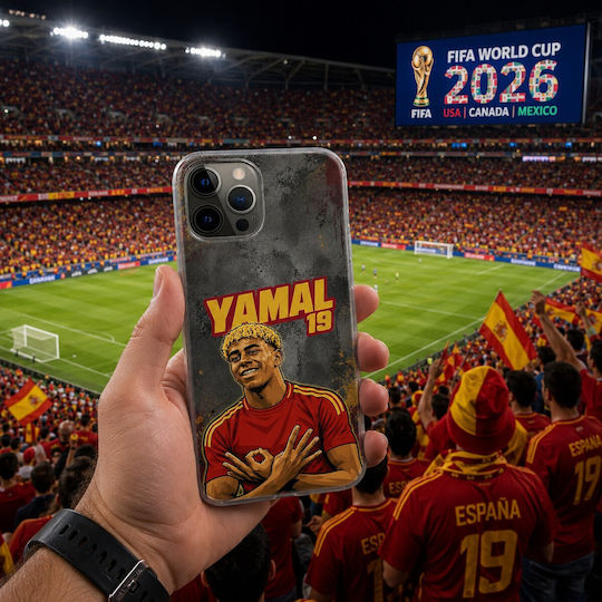 Калъф World Stars Collection Lamine Yamal Nokia C32 Черен TPU Силикон