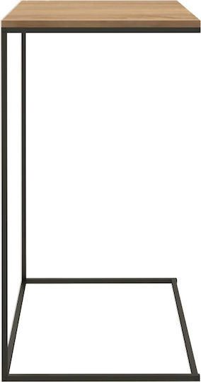 Rectangular Măsuță auxiliară Metalica Stejar L60xW30xH55cm.