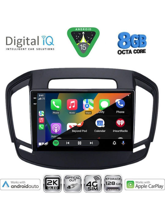 Digital IQ Car Audio System for Opel Insignia 2014-2017 Bluetooth USB Wi-Fi GPS Apple CarPlay Android Auto with 9 Inch Touch Screen DIGITAL IQ BXK 20492 CPAA
