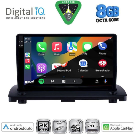 Digital IQ Ηχοσύστημα Αυτοκινήτου για Volvo XC 90 2002-2014 (Bluetooth/USB/AUX/WiFi/GPS/Apple-Carplay/Android-Auto) με Οθόνη Αφής 9"
