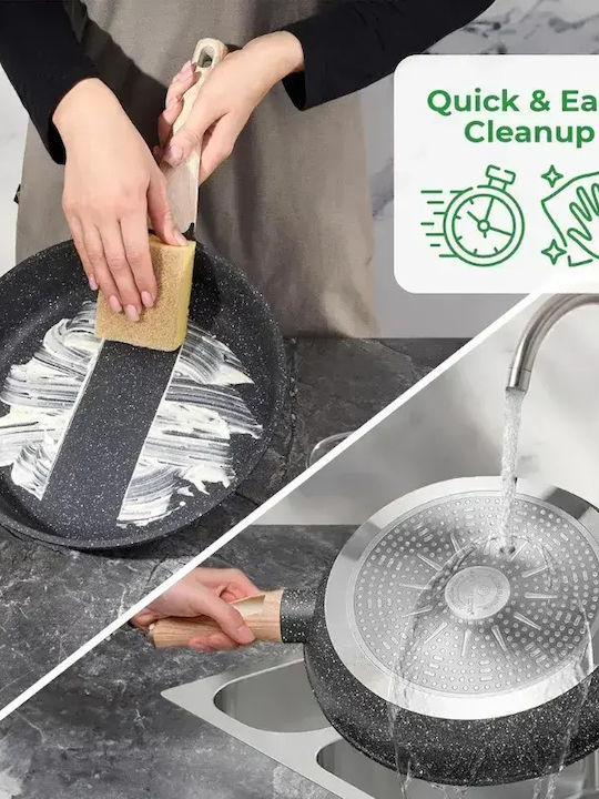 Just Perfecto Premium Kochgeschirr-Set aus Aluminiumguss Schwarz mit Keramik-Innenbeschichtung 5 Teile