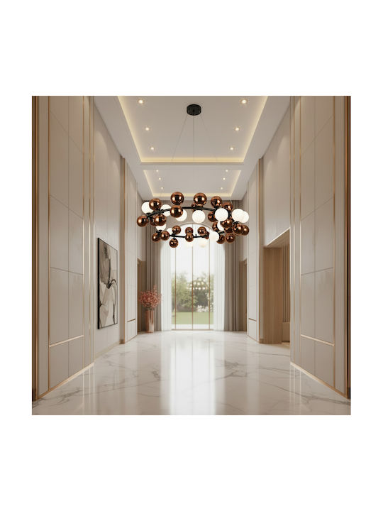 Alista Home Lumini Suspendate Roz Auriu pentru 10 Lumini G9 70x70cm