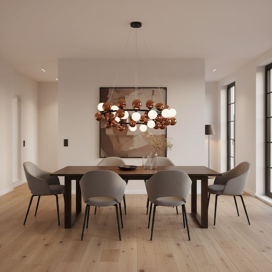 Alista Home Ceiling Light Rose Gold For 10 G9 Bulbs 70x70cm