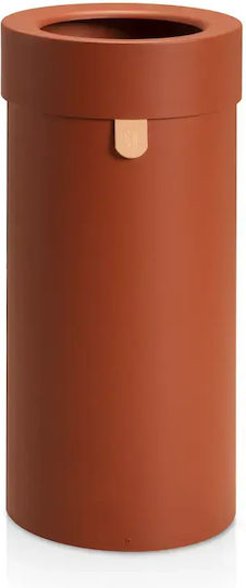 Premium Recycling Bin Made of Inox Steel Red 54lt