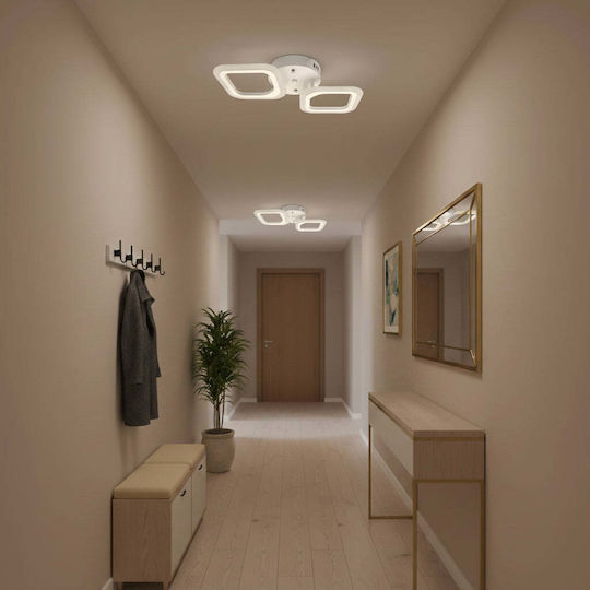 Alista Home Πλαφονιέρα Οροφής Λευκή με Ενσωματωμένο LED
