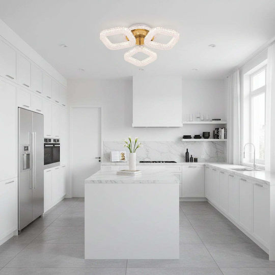 Alista Home Ceiling Mount Light Gold with Integrated LED and Crystals and Remote Control