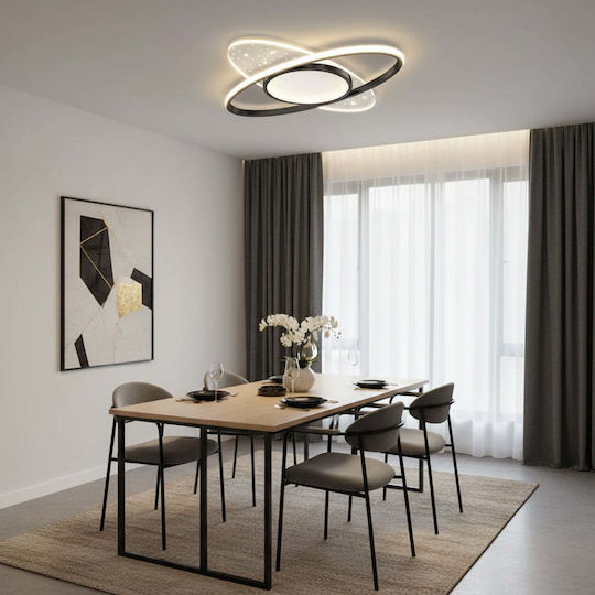 Alista Home Ceiling Light Black with Integrated LED and Remote Control