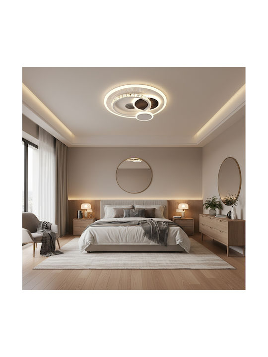 Alista Home Plafonieră de Tavan Neagră cu LED Integrat și Cristale