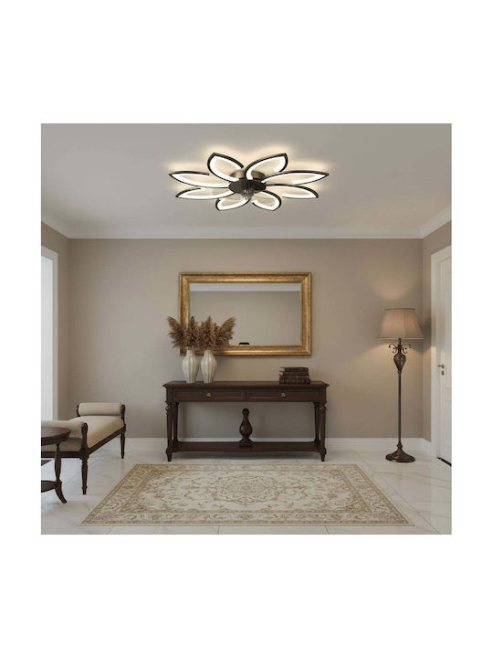 Alista Home Plafonieră de Tavan 87cm Neagră cu LED Integrat și Telecomandă