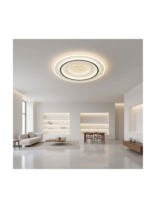 Alista Home Plafonieră de Tavan 50cm Neagră cu LED Integrat și Telecomandă